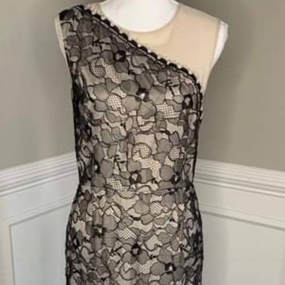 Erin Fetherston Cream and Black Lace Dress NWT size 8 - Picture 1 of 3